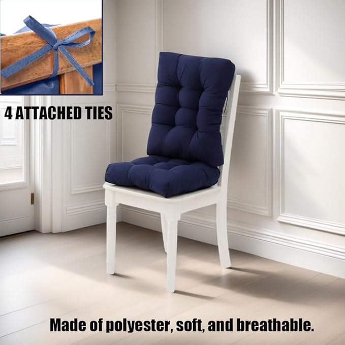 Rocking Chair Cushion Pad, 2 Pieces Indoor/Outdoor Rocking Soft Thickened Patio Chaise Lounger Cushion Overstuffed Patio Chair Cushion (Light Coffee)