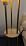 Lightdot Amber Glass Floor Lamp with Shelf Mid Century Modern Floor Lamps