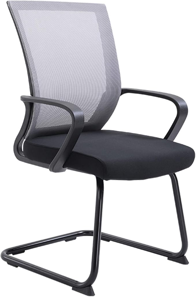 Mlaea Mesh Office Chairs, Comfortable Breathable Desk Chair with Lumbar Support, Executive Computer Reception Chair, 57 * 52 * 96CM(Color:Gray)
