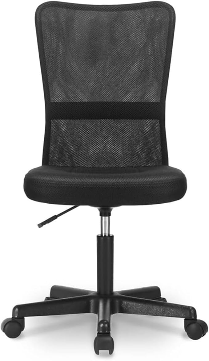 Mesh Office Chair for Home, Ergonomic Swivel Desk Chair with Armrests and Castors, Breathable, Adjustable