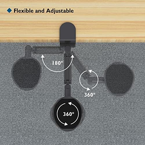 BONTEC Adjustable Arm Rest for Desk, 360° Rotating & Extendable, Aluminum