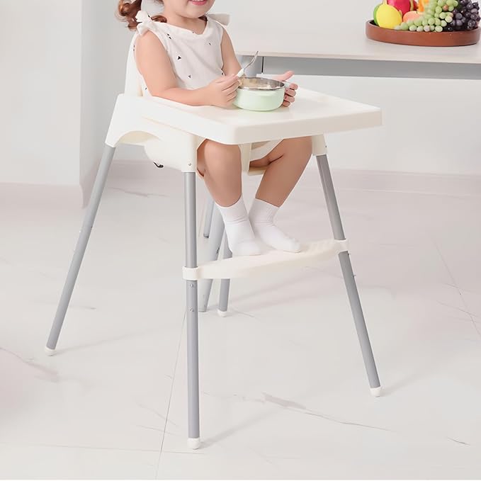 ZHBHSH High Chair Foot Rest, Adjustable, Non-Slip PP, Compatible with IKEA Antilop High Chair (Pink)