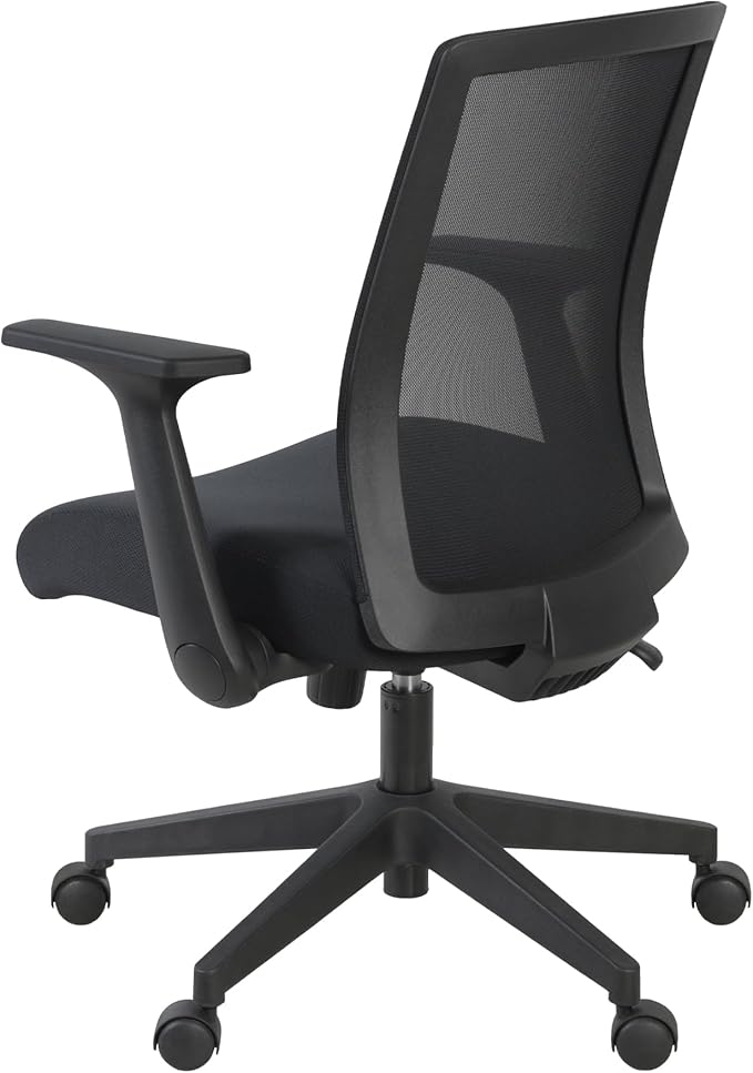 Romig Squire Ergonomic Mesh Office Chair with Adjustable Lumbar Support, Breathable Mesh Back, Flip-Up Arms, Rolling Base, Commercial-Grade Task Seating for Offices Home Workspaces and Conference