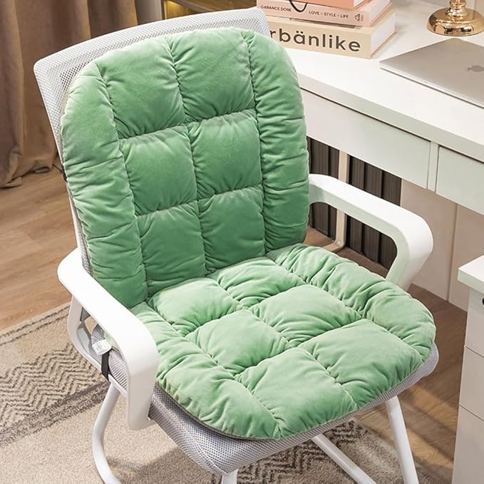 Desk Chair Cushion Non-Slip Rocking Seat Cushion Office Chair Pad Dorm Seat Cushion with High Back Support Soft Seat Pad with Ties for Office Car Home Dining Room Kitchen