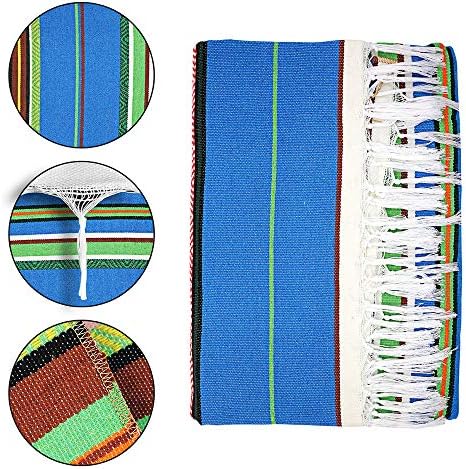 Xplanet 84 X 59 Inch Mexican Serape Blanket Bay Window Blanket, Mexican Tablecloth Serape Tatami Blanket Bed Blanket Table Cover Tapestry Blanket Picnic Mat for Mexican Party Wedding Decorations