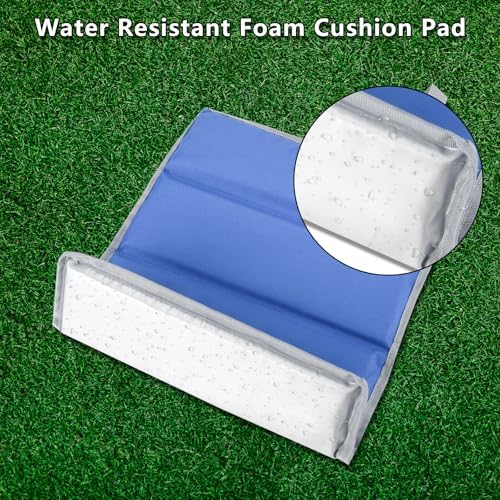 Cosmos 2 Pcs Foldable Seat Cushion Sitting Pad Portable Camping Sit Cushion Sitting Mat Foam Insulated Seat Pad, Waterproof Seating Mat with Strap for Travel Picnic Hiking Fishing