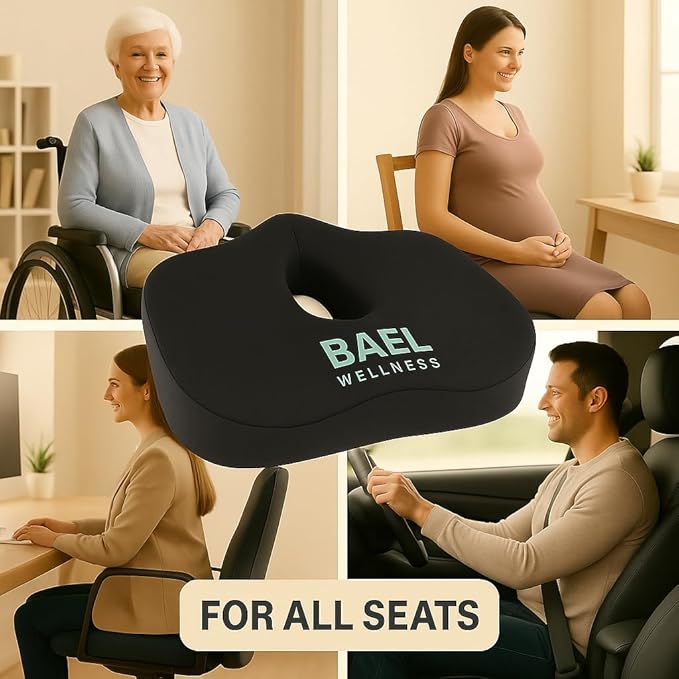Premium Orthopedic Seat Cushion for Back Pain and Sciatica Relief (1)