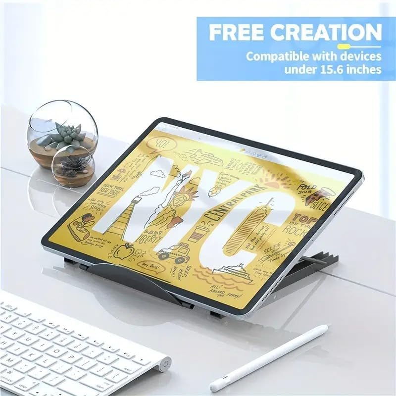 Huacan Light Box Pad Stand, Multifunction 7 Angle Points Skidding Prevented Tracing Holder for Laptop LED Light Table，7.48 x 9.45 inches