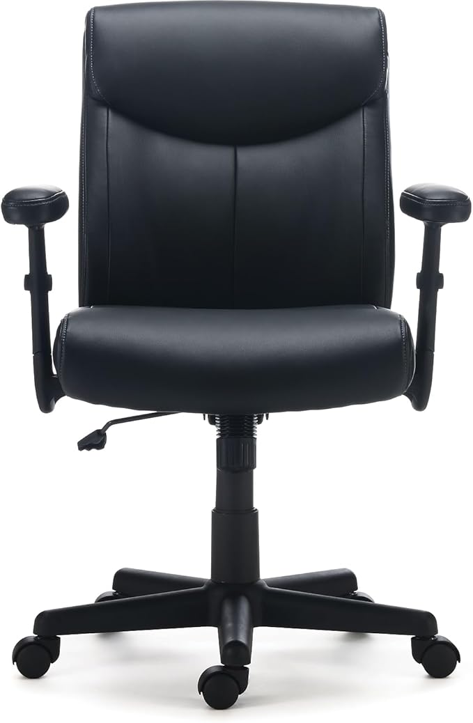 STAPLES Ergonomic Task Chair, Luxura, Black, 2-Pack