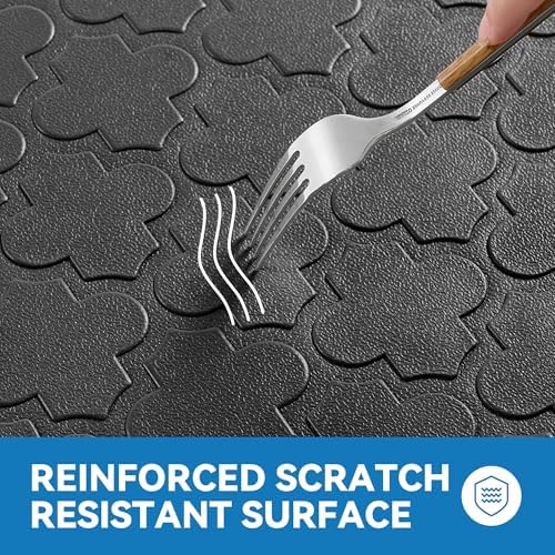 Kitchen Mats for Floor, Wide Cushioned Anti Fatigue Mat, Black