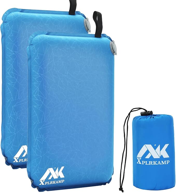 Inflatable Seat Cushion,Self-Inflating Portable Travel Airplane Stadium Seat Cushion for Airplane Long Flight,2pack Compact Lightweight Memory Foam Travel SeatCushion Pad for Bleacher Camping Outdoor