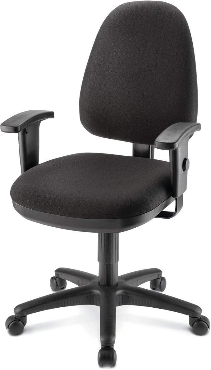 WorkPro® Patriot Multifunction Ergonomic Fabric Task Chair, Black, BIFMA Compliant
