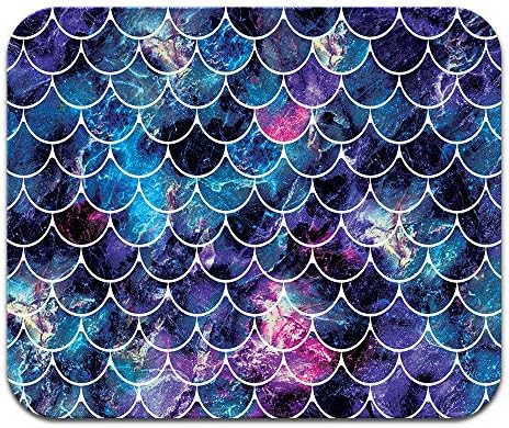 Non-Slip Rectangle Mousepad, WIRESTER Mosaic Mermaid Scale Mouse Pad for Home, Office and Gaming Desk