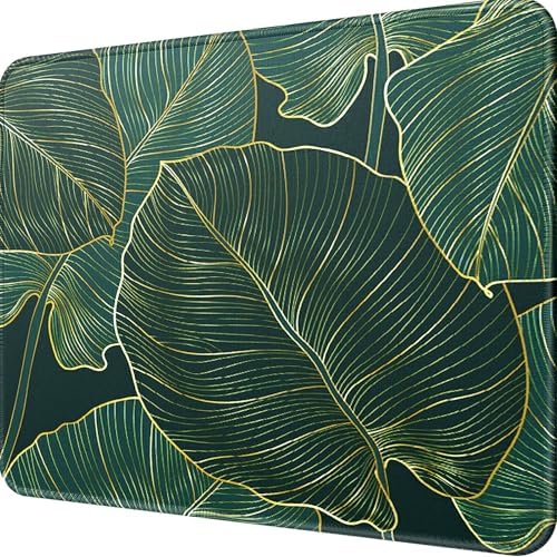MROCO Essential Office & Gaming Mouse Pad, 8.5 x 11 Inch, Green Leaves
