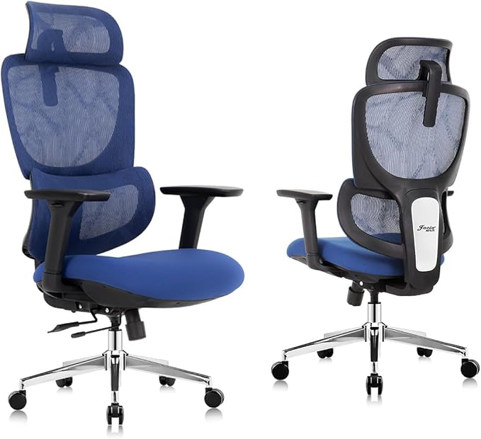 Jacia House TSCA Certified Ergonomic Mesh Office Chair, Big Tall Gaming Chair Adjustable Lumbar Support, 4D Armrests, 2D Headrest, 135° Reclining Rolling Swivel Desk Chairs with Seat Lock 600lb