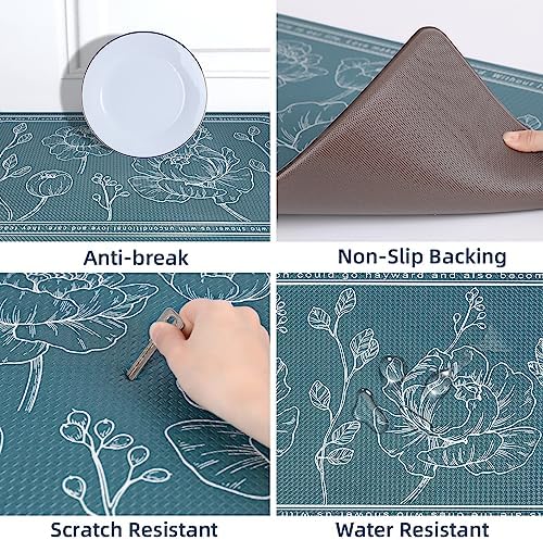 Kitchen Floor Mat Set of 2, Anti Fatigue Kitchen Mat 17"x59"+17"x29"