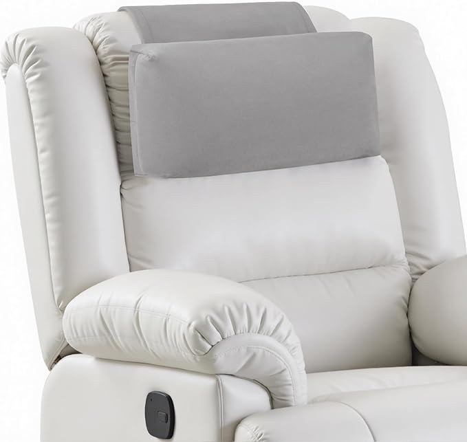 Neck Pillow for Recliner Chair, 14" Adjustable Recliner Pillow for Headrest, Soft Velvet Weighted Back Non-Slip Head Pillow for Recliner, Couch, Chair, Sofa