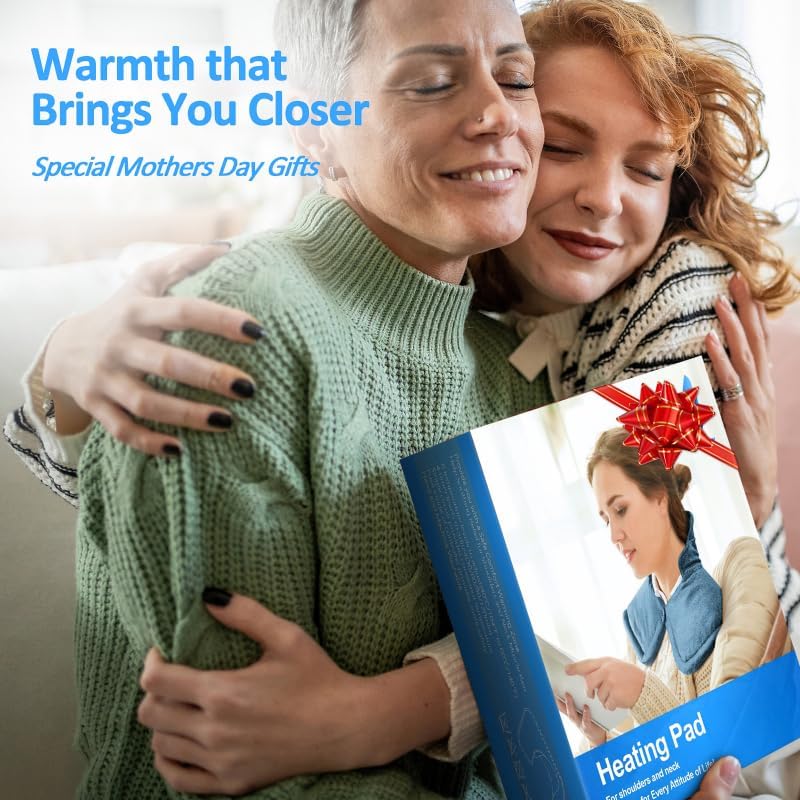 NIUONSIX Heating Pad for Neck Shoulders and Back, 2lb Weighted Heat Wrap