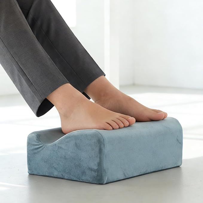 Foot Rest for Under Desk at Work. Multifunctional 3-Tier Foot Stool Office Desk Accessories, Soft Ergonomic Footrest,Support Foot Pillow,Heel Chair,Leg Elevation Pillow (Ivory, One Size)