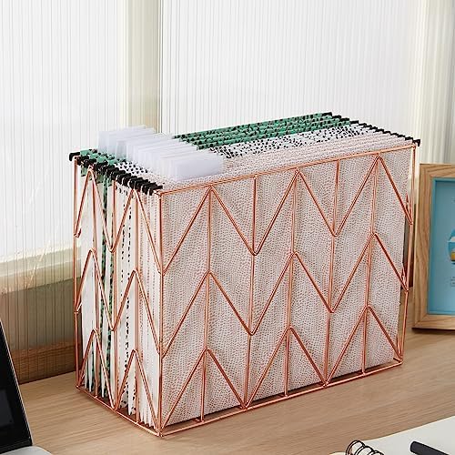 12 Pack Letter Size Hanging File Folders with Tabs, Leopard Print