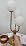 Lightdot Gold Globe Table Lamp for Bedroom Gift G9 Bulbs Included Dimmable