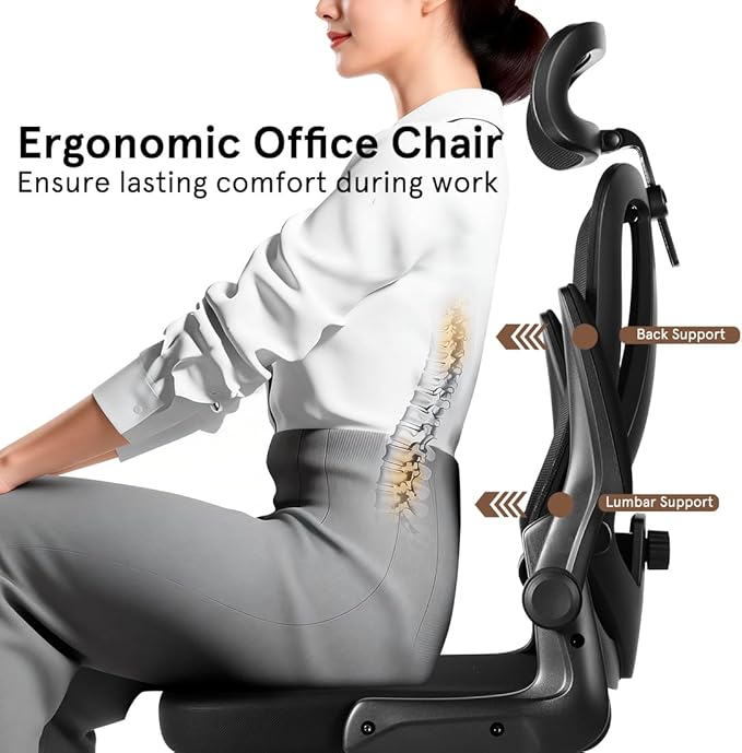 Office Chair, Gaming Chair Desk Chair Comfy Computer Chair Ergonomic Office Chair Mesh Office Chair with Rolling for Gaming Home and Office