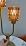 Mid Century Modern Table Lamp Dimmable Red Glass Vintage Lamp Gift