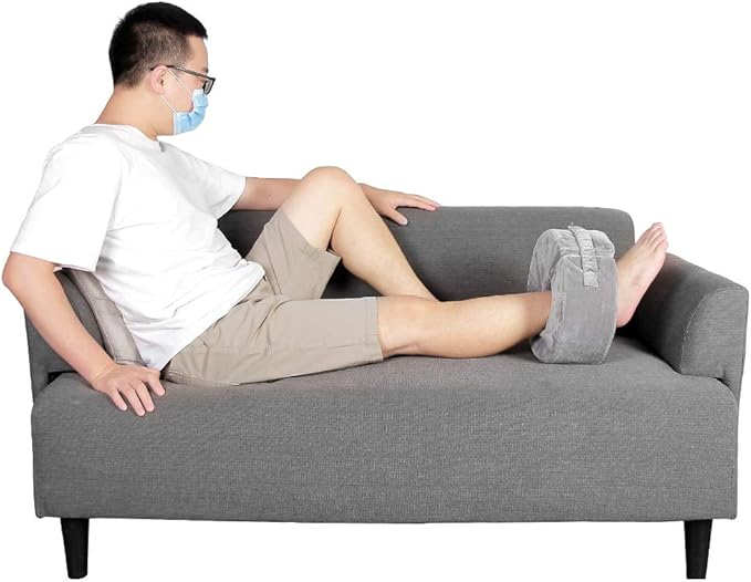 Foot Elevation Pillow Ankle Protector Heel for Pressure Sores Ulcer Cushion Foot Pillow Protectors Ankle for Bed Sore Feet Sleeping Pillow Elevated Foot Support Wedge Leg Elevator (Large, 1 PCS)