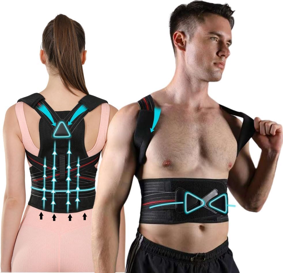Posture Corrector for Women and men, Adjustable Back Brace Posture Corrector For Back Pain Relief - Scoliosis, Hunchback, Spine Corrector X-Large(waistline 37.4in-41.3in)