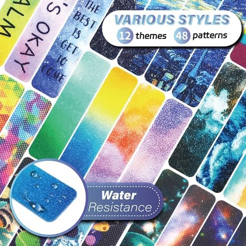 72 Pieces Anxiety Sensory Stickers with Storage Box - Sensory Stickers 2 Textured Surface - Fidget Strips for Office & Classroom Desk Adult & Teen Stress (Personality)