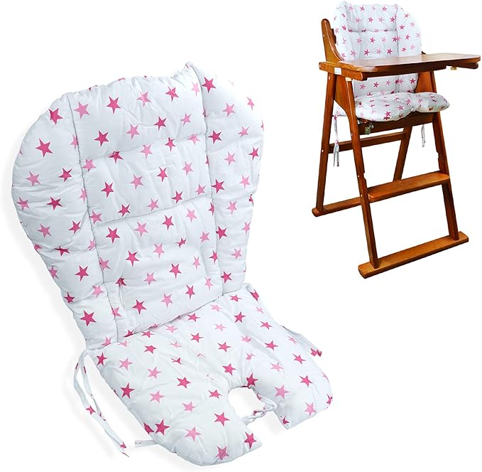 Kocpudu High Chair Pad,high Chair Cushion/seat Cushion/high Chair Cushion Cover,Soft and Comfortable,Light and Breathable, Cute Patterns,Suitable for Most High Chairs,Baby Dining Chairs (Pink)