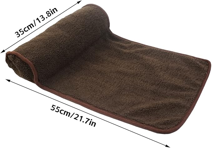 Neck Pillow for Recliner (22x14in) Adjustable Wool Neck Roll, Non-Slip Headrest Sofa Cushion Travel Pillow for Neck and Head Support (Brown)
