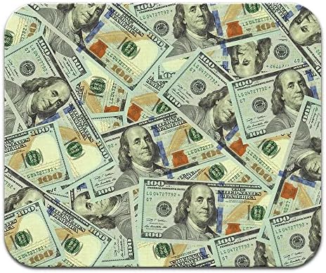 Non-Slip Rectangle Mousepad, WIRESTER Benjamin Franklin Dollar Pattern Mouse Pad for Home, Office and Gaming Desk