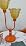 Orange Flower Table Lamp Dimmable Vintage 2 Bulbs Included Gift