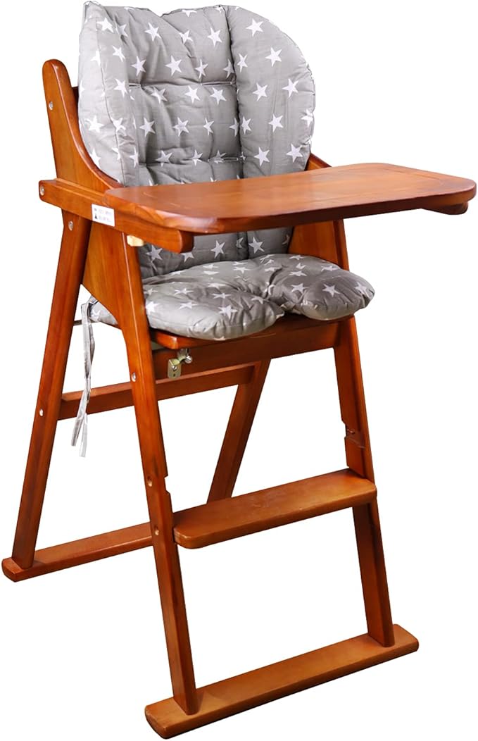 Kocpudu High Chair Pad,high Chair Cushion/seat Cushion/high Chair Cushion Cover,Soft and Comfortable,Light and Breathable, Cute Patterns,Suitable for Most High Chairs,Baby Dining Chairs (Gray)