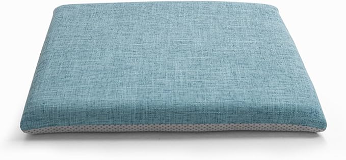 Lifup Chair Cushion Memory Foam Pads, Square Non-Slip Dining Chair Cushions with Ties for Home Office Restaurant Chair Patio Chairs Blue 18 x 18 Inch