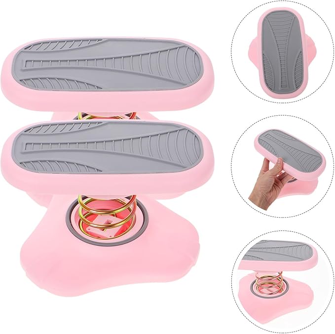 SECFOU 2pcs Pink Foot Rest Under Desk Ergonomic Foot Stool for Office and Airplane Travel with Rocking Base for Leg Comfort and Relaxation