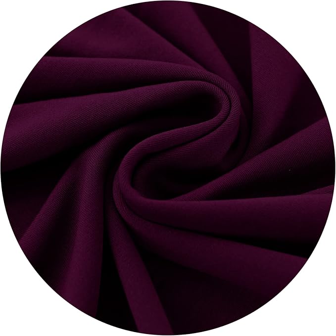 DIVA EN CAMINO DEC Stretchable Desk Office Chair Seat Cushion Covers - Universal Spandex Computer Chair Slipcover - Removable Washable Cushion Protectors for Dogs, Cats, Pets (Plum)