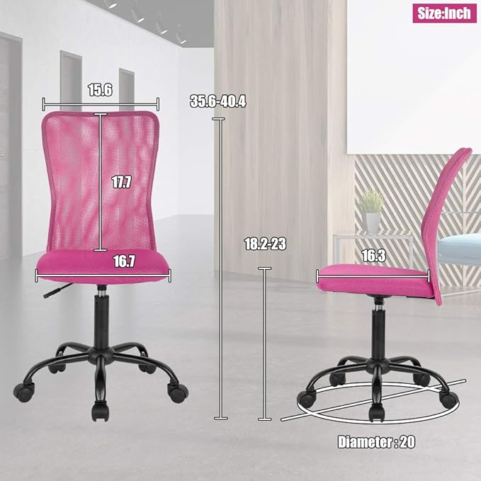 Home Office Desk Chair Ergonomic Mesh Computer Gaming Chair with Back Support Modern Executive Mid Back Rolling Swivel Chair for Men&Women