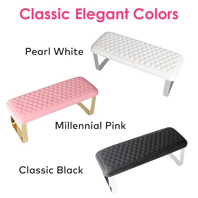Arm Rest for Nails Tech, BORNBYME Update PU Leather Fish Pattern Hand Nail Foot Stand Rest for Manicure & Pedicure,Pink
