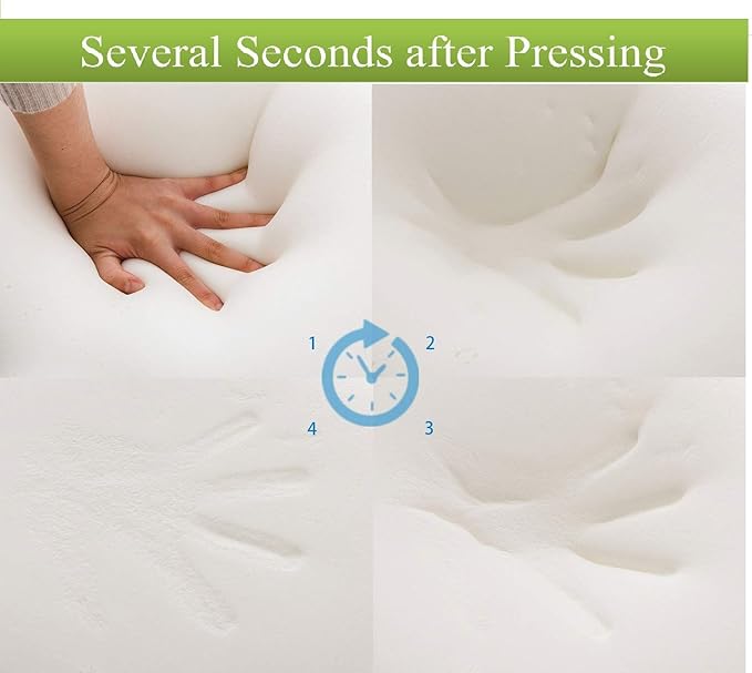 Comfort Memory Foam Neck Roll and Cervical Bolster Round Pillow with Removable Washable Soft Cover for Spine and Neck Back Lumbar Leg Vertebra Support (18"x3.5" Pillow Firm)