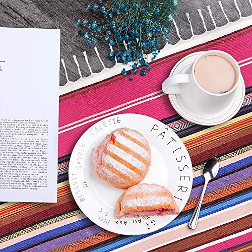Xplanet 84 X 59 Inch Mexican Serape Blanket Bay Window Blanket, Mexican Tablecloth Serape Tatami Blanket Bed Blanket Table Cover Tapestry Blanket Picnic Mat for Mexican Party Wedding Decorations