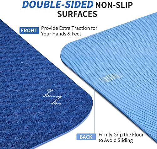 CAMBIVO Extra Wide Yoga Mat for Women and Men (72"/84"x 32"x 1/4") TPE Workout Mat, Non-slip Large Exercise Fitness Mat for Yoga, Pilates, Workout