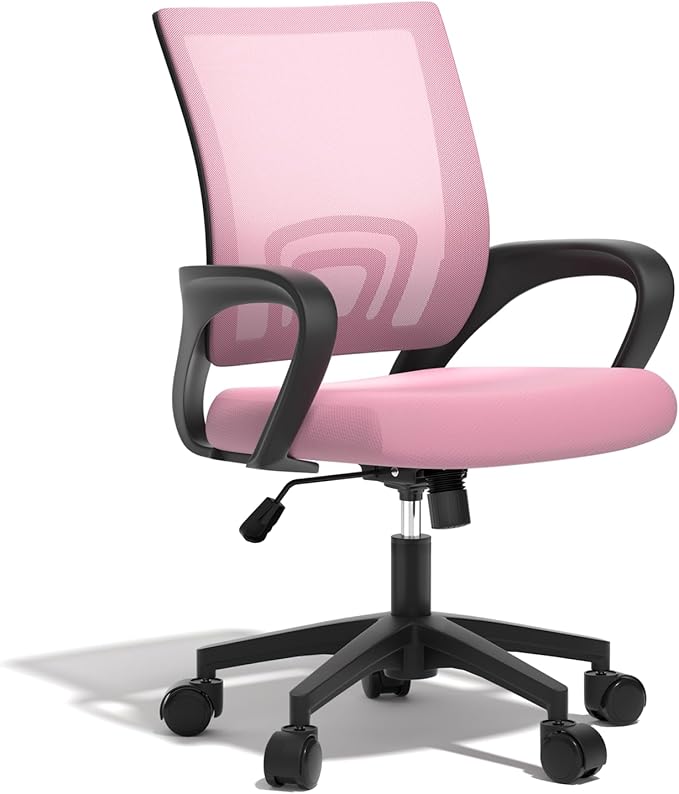 Ergonomic Office Chair - 330Lbs, Breathable Mesh Computer Desk Chair with Lumbar Support & Armrest, Rolling Swivel Adjustable Tilt Lock for Home Office/Gaming, Bedroom Study