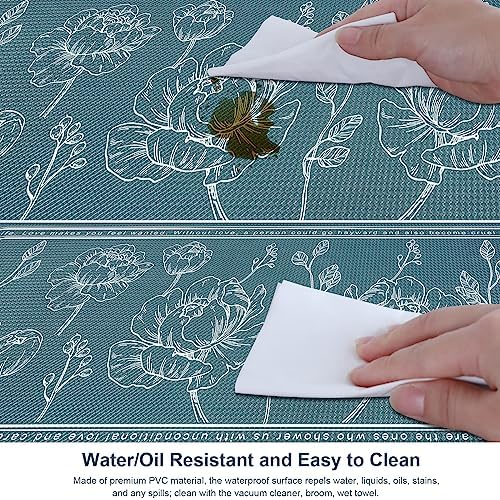 Kitchen Floor Mat Set of 2, Anti Fatigue Kitchen Mat 17"x47"+17"x29"