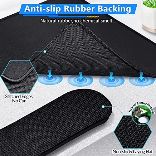 Gimars 3Pcs Memory Foam Keyboard Wrist Rest, Mouse Pad Wrist Support for Easy Typing Pain Relief, Ergonomic, Comfortable Keyboard Mouse Pad Set for Computer, Laptop, Home & Office