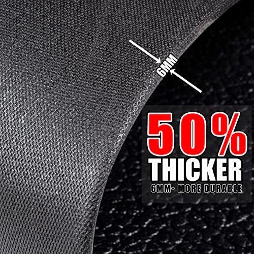 Cycleclub Bike Mat Compatible with Peloton Bike,Elliptical,Treadmill Mat, 6mm Thick, Under Exercise Bike Trainer Pad for Indoor Stationary Spin Bike Gym Equipment Hardwood Floor Carpet Protector
