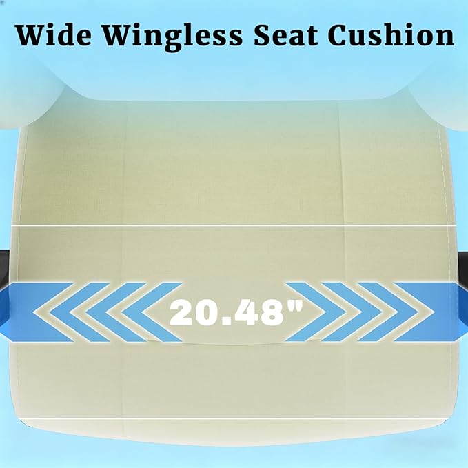Massage Gaming Chair, Ergonomic Video Game Chair with Lumbar Support and Footrest, Height Adjustable Fabric Computer Chair with Pocket Spring Cushion (Beige)