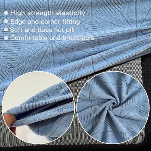 High Elasticity Anti Slip Office Chair Cover, Split Design for Easy Installation,Universal Desk Chair Cover wear-Resistant and Scratch Resistant (Sky Blue, Chair seat Case + Back Case)