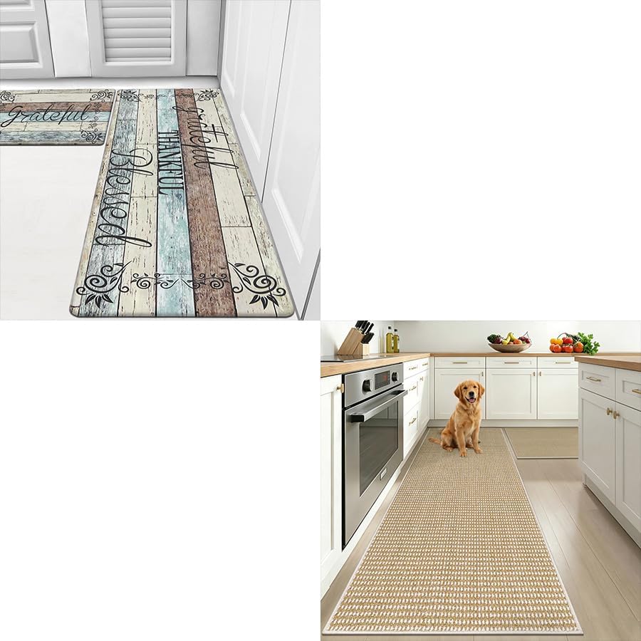 HEBE Kitchen Rugs Sets-Different Pattern and Style